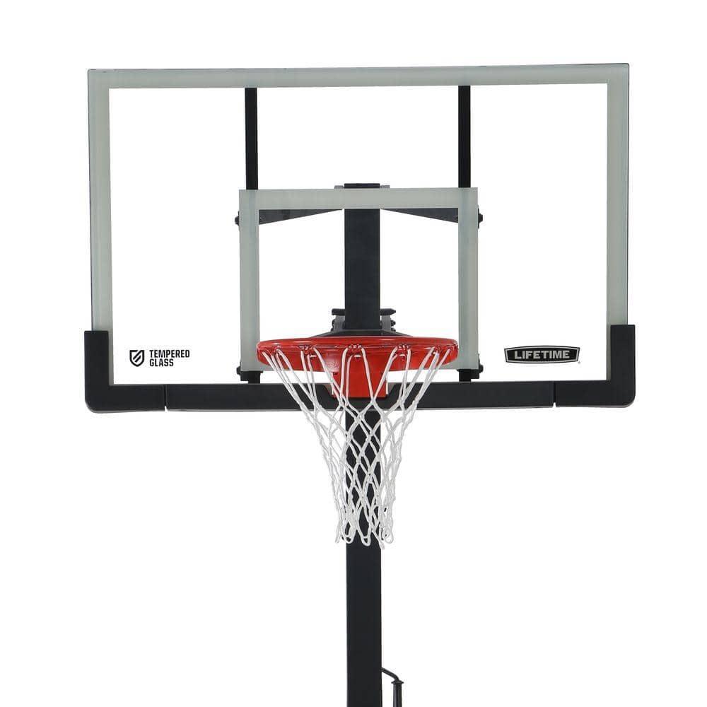 Lifetime Lifetime Height Adjustable Bolt Down Basketball Hoop (54" Tempered Glass Backboard)