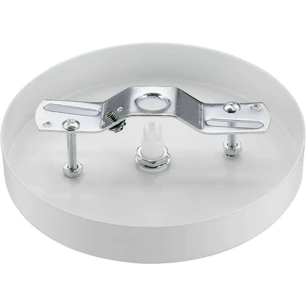 Aspen Creative 21512-22 Canopy Kit, 5-1/8"D, 7/16" Center Hole, Matte White, 2PK