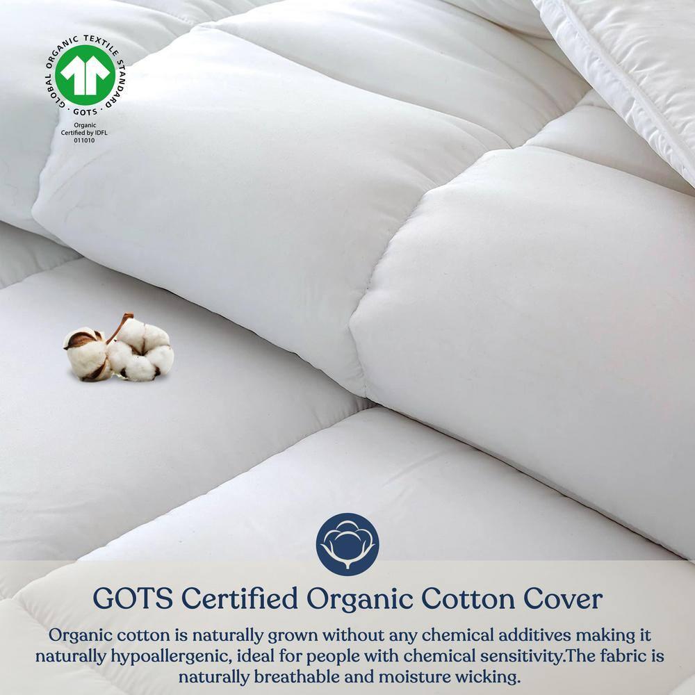 Down Alternative Summer/Spring Lightweight Duvet Insert Organic Cotton Shell