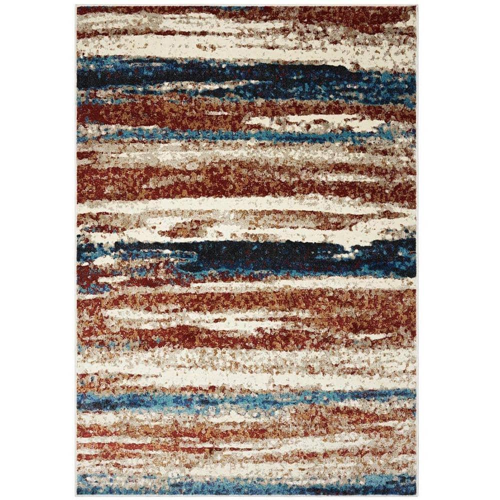 Luxe Weavers Abstract Stripe Passion 5x7 Area Rug