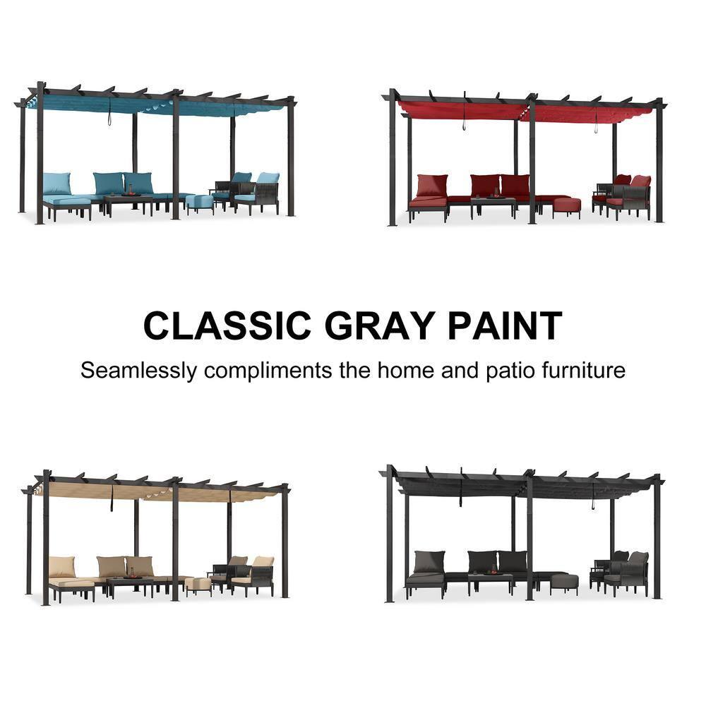 Purple Leaf Aluminum Pergola with Canopy