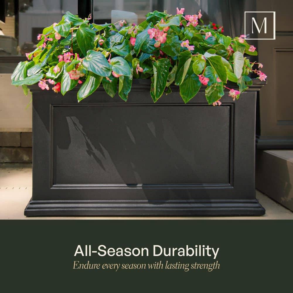 Winston Porter Anastasiya 20"x36" Resin Planter with Water Reservoir