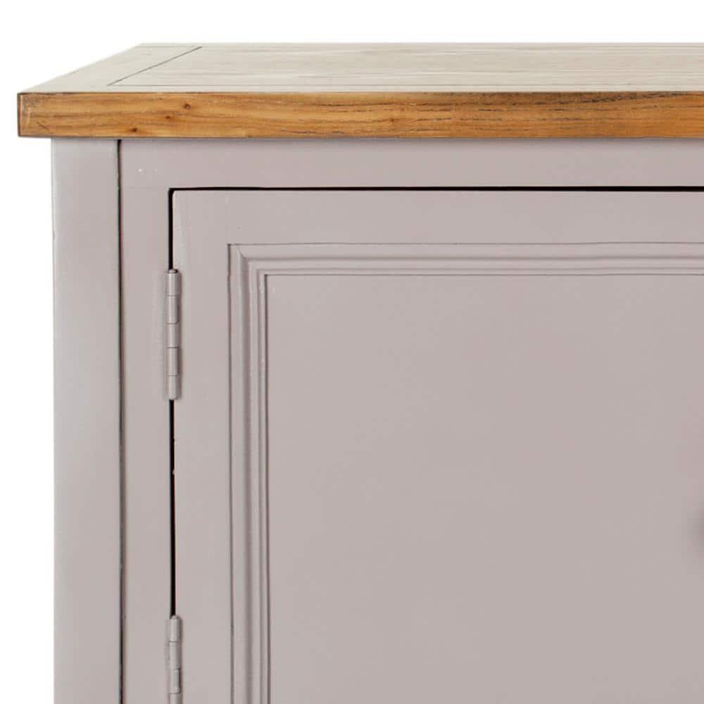 Charlotte Sideboard - Quartz Grey/Oak Top - Safavieh.