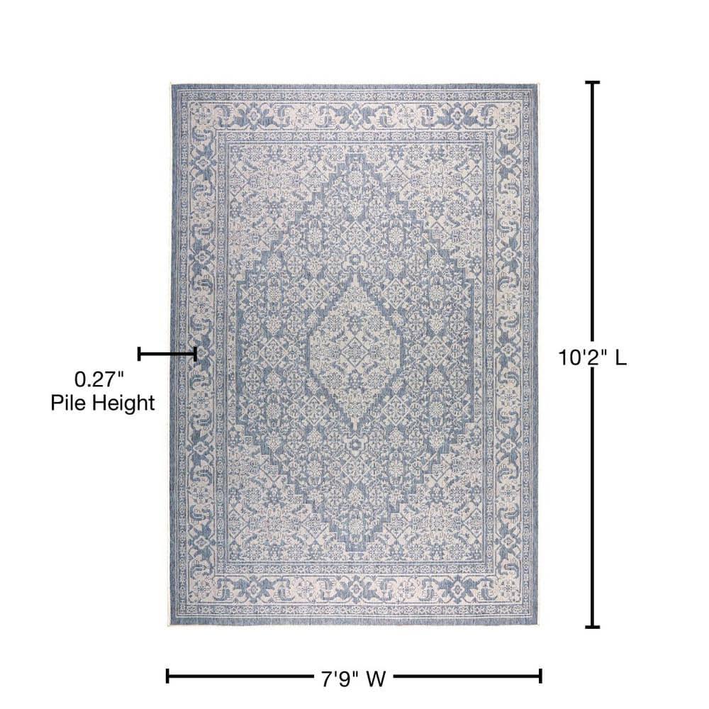 Persian Persian Inspired Blue/Gray Area Rug