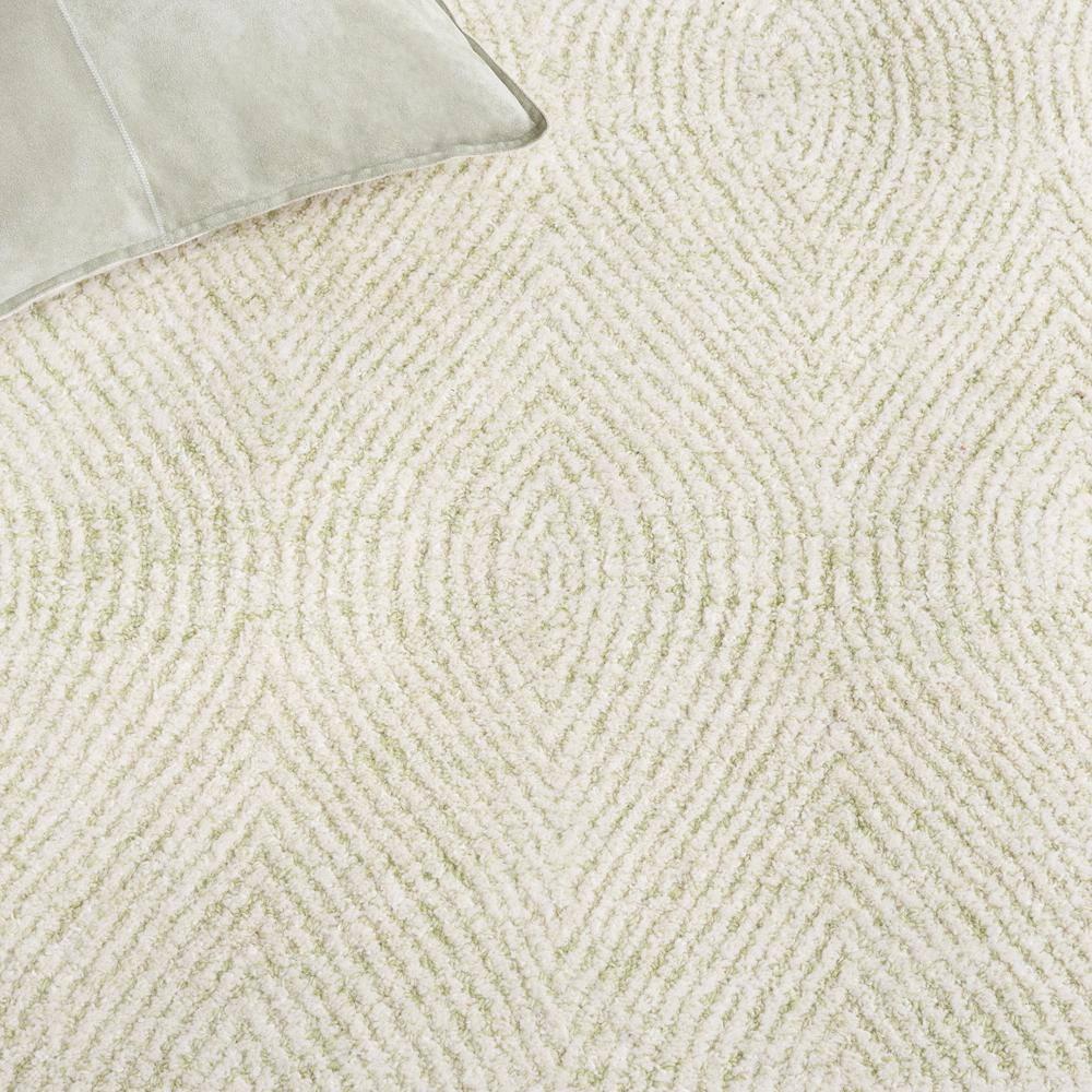 SAFAVIEH Abstract Caelestinus Ogee Wool Area Rug, Green/Ivory, 5' x 8'