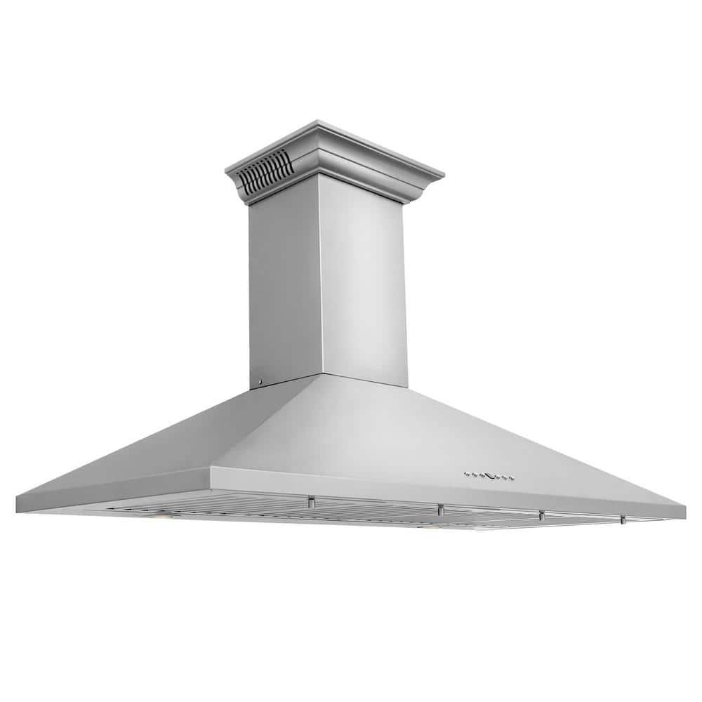 ZLINE 48 in. ZLINE CrownSound™Ducted Vent Wall Mount Range Hood in Stainless Steel W/ Bluetooth Speakers (KL2CRN-BT-48)
