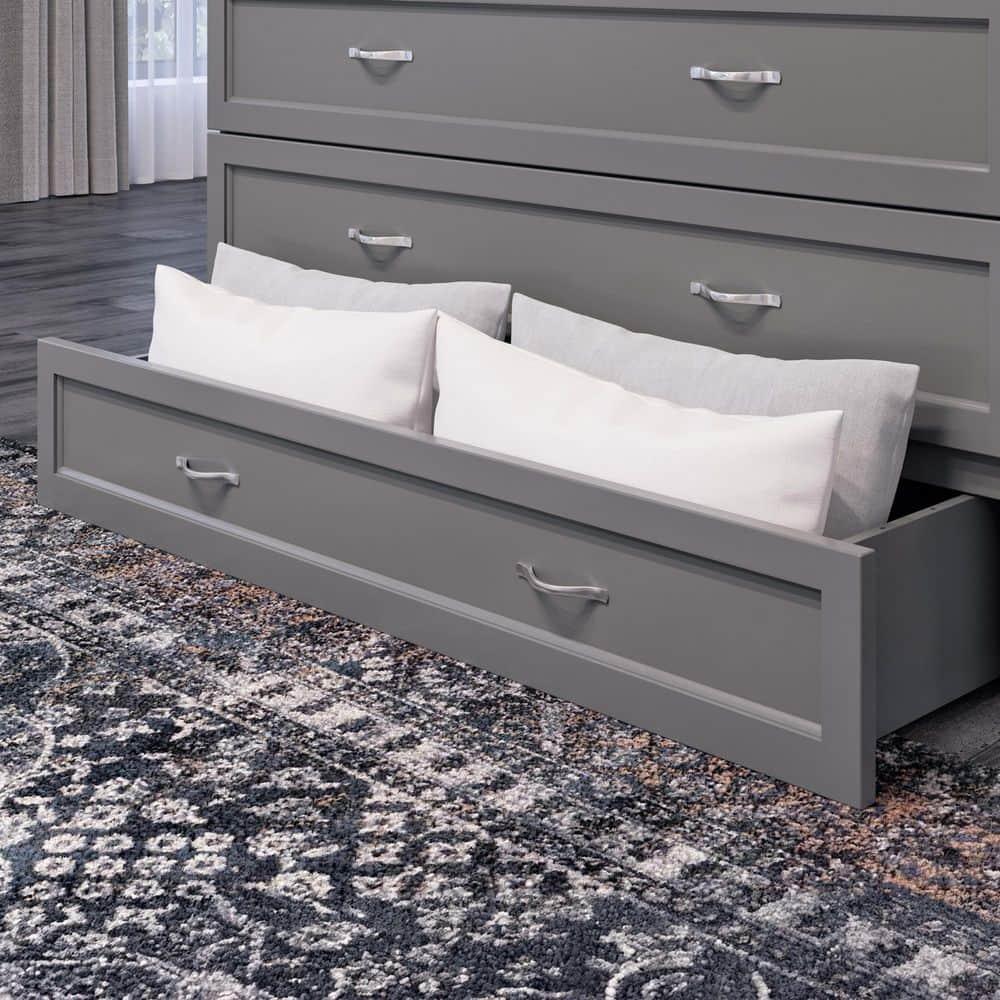 AFI Northfield Grey Full Solid Wood Murphy Bed Chest