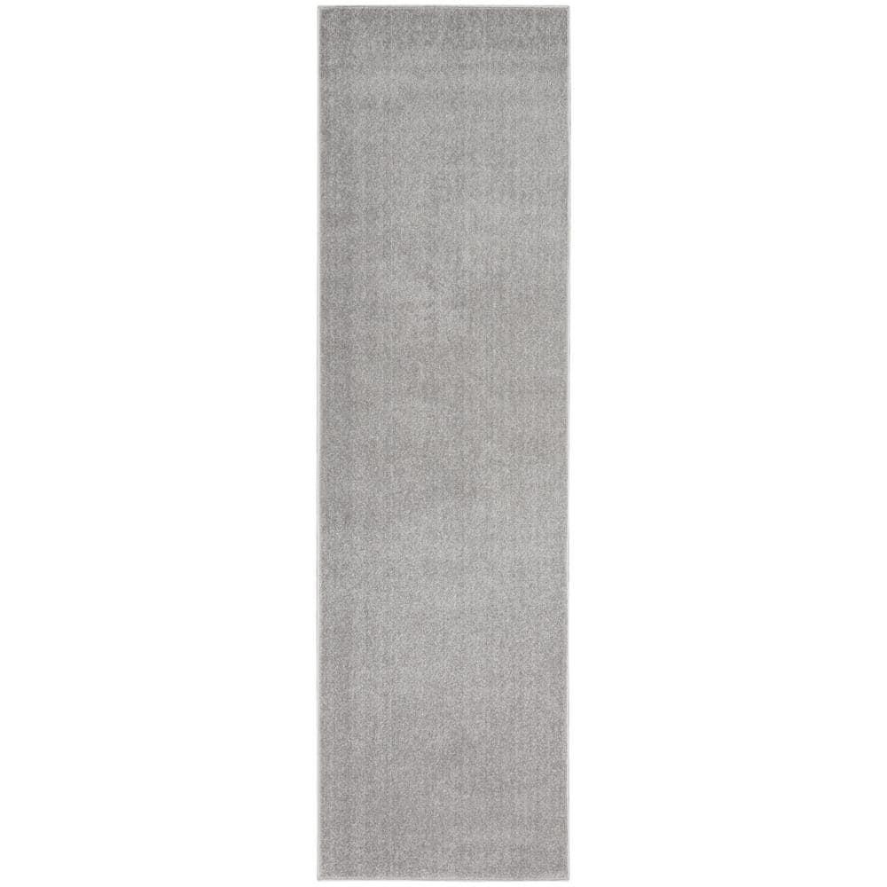Nourison Essentials Easy Care Indoor Outdoor Area Rug - Silver Grey 2'2" x 10'