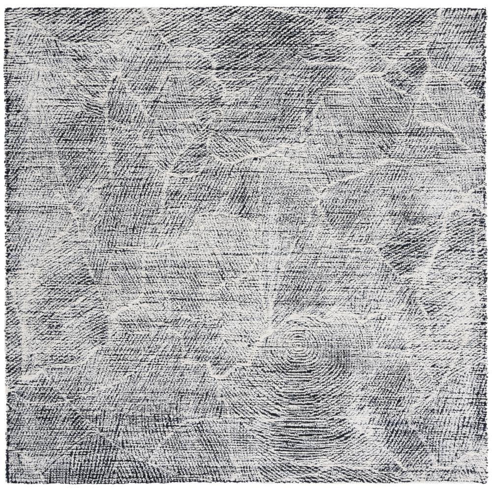 Metro MET999 Hand Tufted Indoor Area Rug - Black/Ivory - 6'x6' - Safavieh