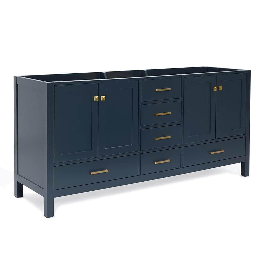 Ariel A073d-Bc Cambridge 72" Double Free Standing Vanity Cabinet Only - Blue