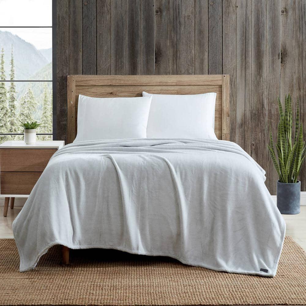 Eddie Bauer Solid Ultra Soft Plush Reversible Blanket