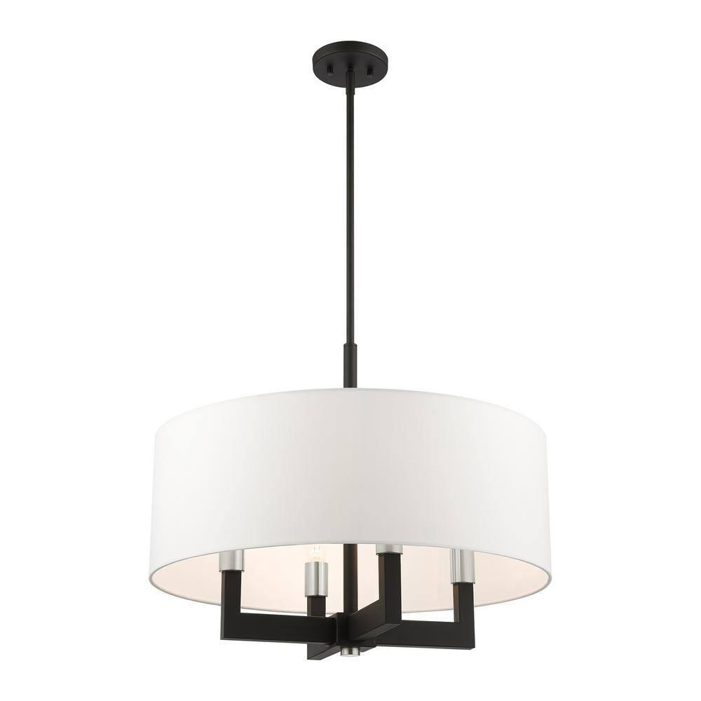 Livex Lighting Cresthaven 4 - Light Chandelier in  Black