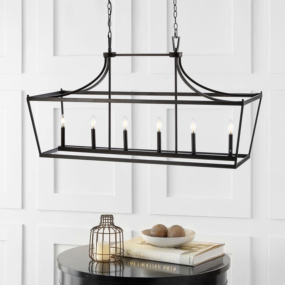 Aroris 6 Light 49" Pendant - PND4093 - Oil Rub Bronze - Safavieh