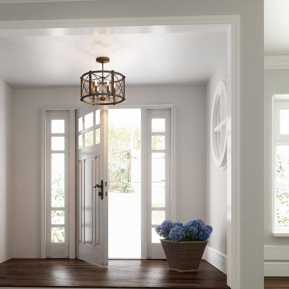 Quoizel Lighting Baron 6 - Light Semi-Flush Mount in  Marcado Black