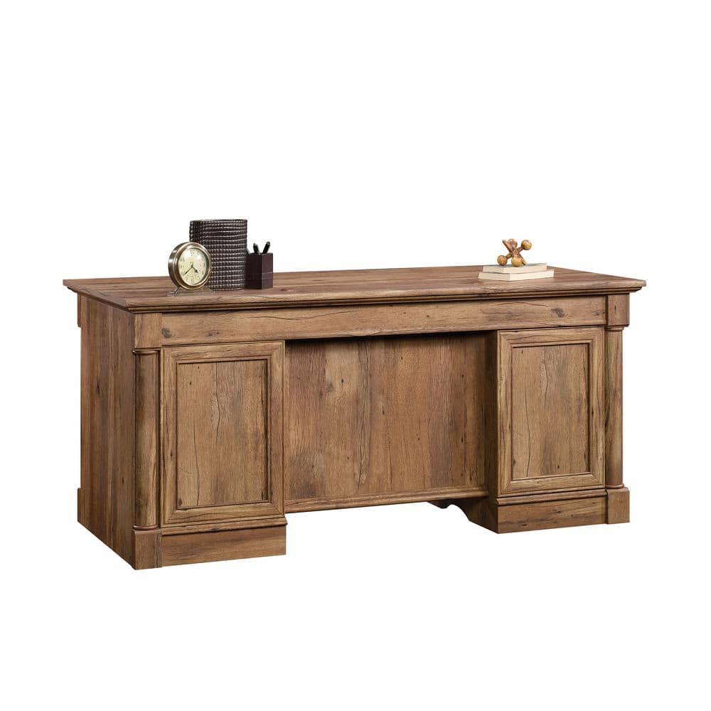 Sauder Palladia Executive Desk, Vintage Oak Finish