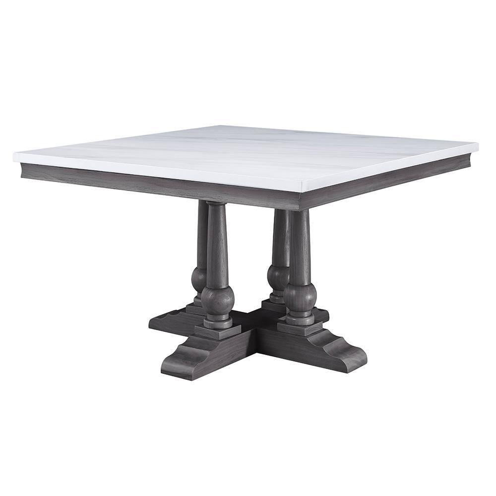 Faux Marble Top Dining Table