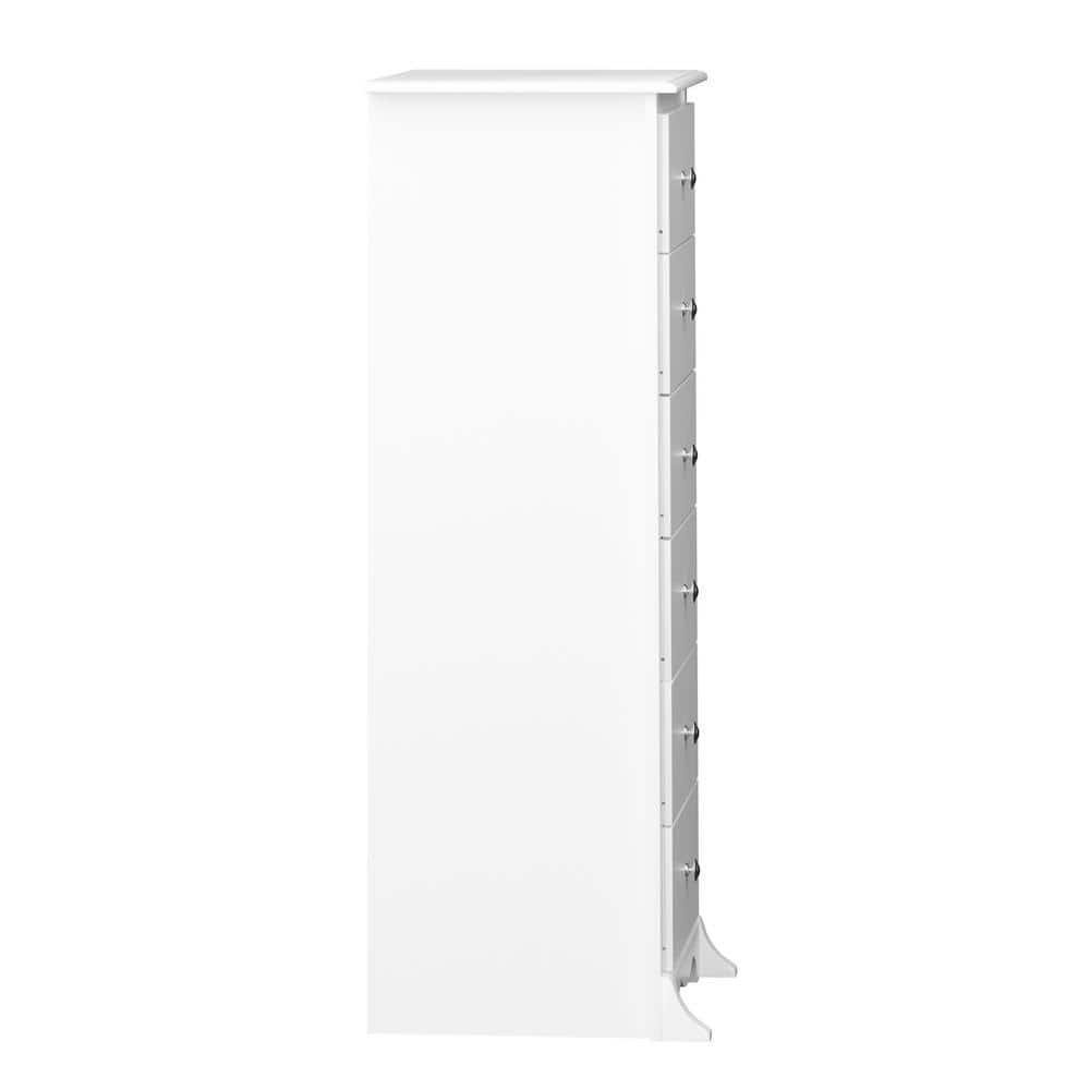 53" Monterey Vertical Dresser White - Prepac: Bedroom Storage, 6-Drawer Lingerie Chest