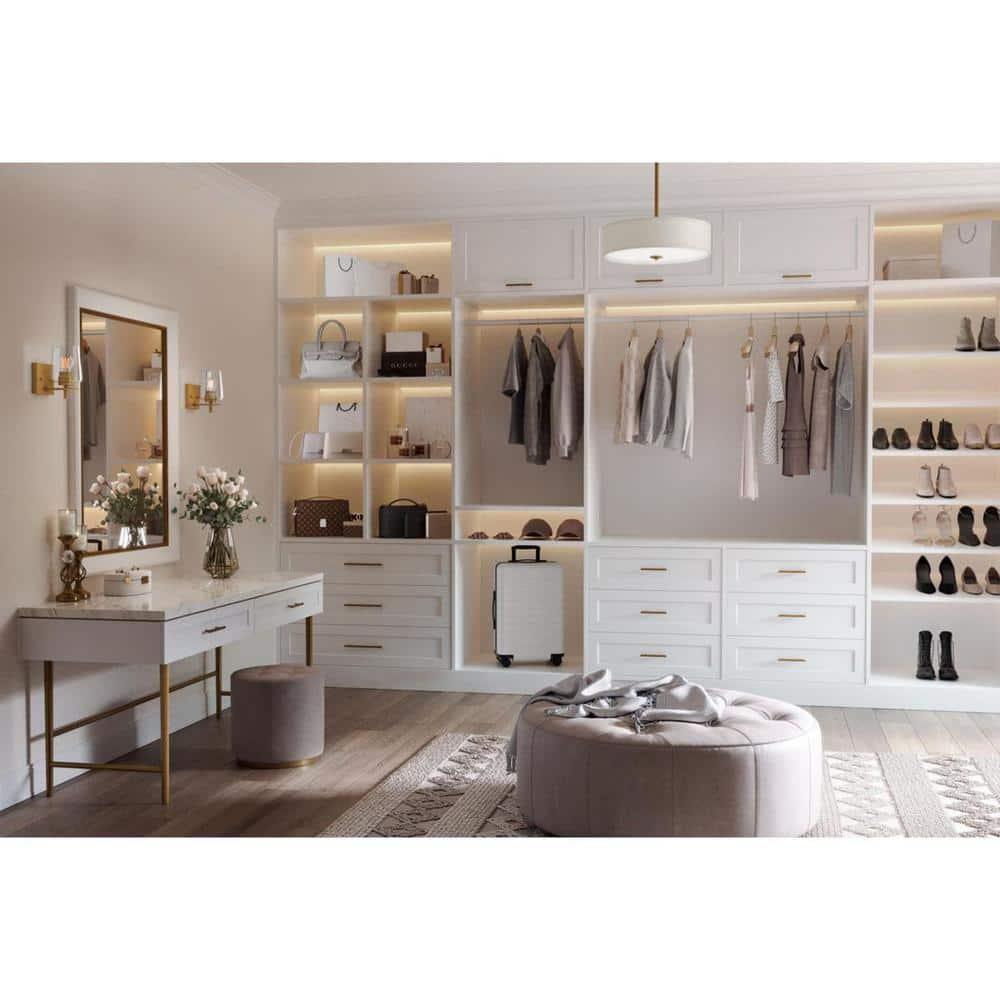 Progress Lighting, Inspire Collection, 3-Light Semi-Flush Mount, Satin Brass, Summer Linen Shade