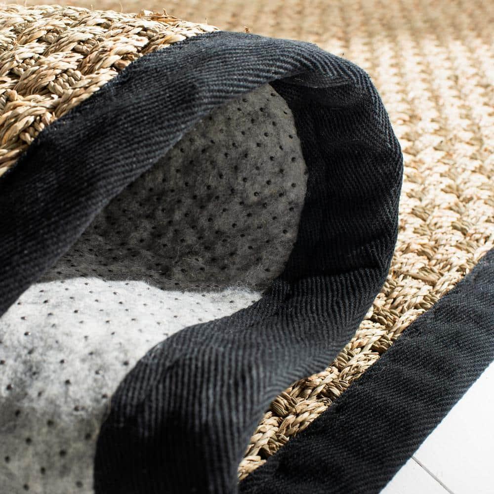Natural Fiber NF114 Power Loomed Indoor Runner Rug - Natural/Black - 2'6"x12' - Safavieh.