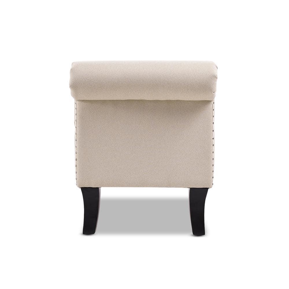Kathy Roll Arm Entryway Accent Bench Sky Neutral