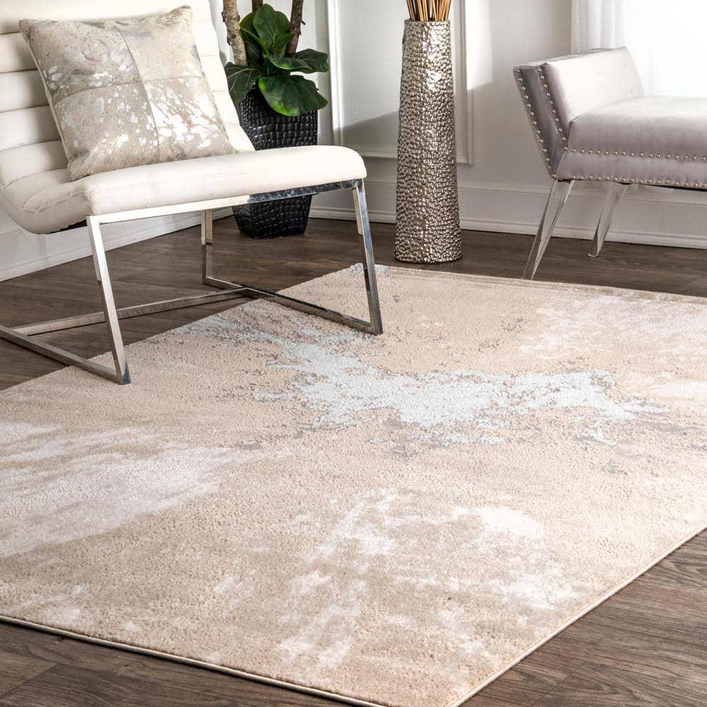 Nuloom Cyn Abstract 10x14 Indoor Area Rug for Living Room Bedroom Dining Room Kitchen, Beige/Ivory