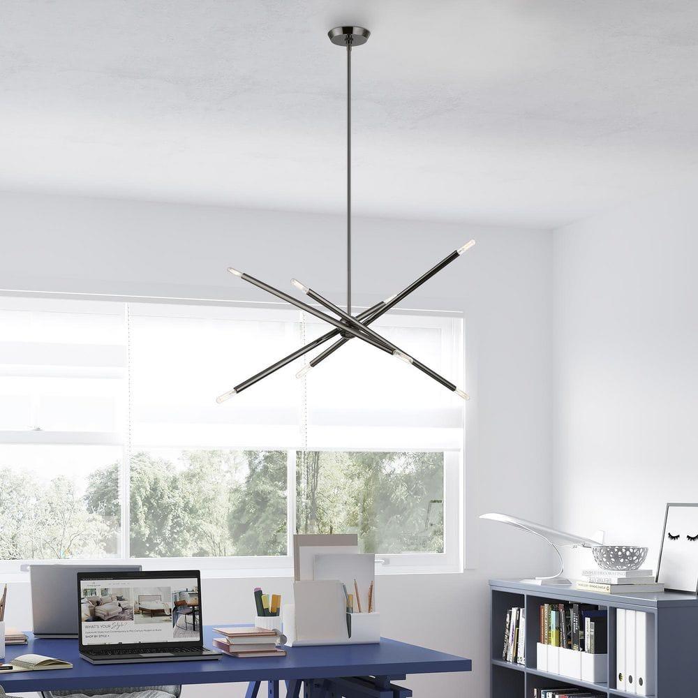 Livex Lighting Soho 8 - Light Chandelier in  Black Chrome