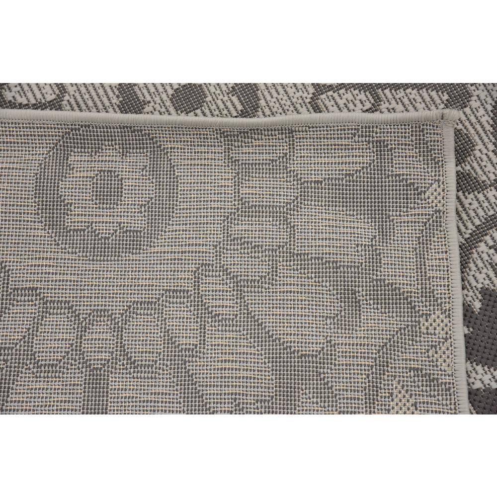 Unique Loom Outdoor Botanical Collection Area Rug - Medallion (9'  x 12' Rectangle Gray/Silver)