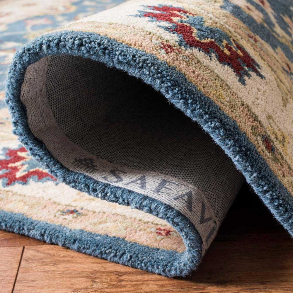Antiquity AT15 Hand Tufted Indoor Area Rug - Blue/Beige - 8'3"x11' - Safavieh