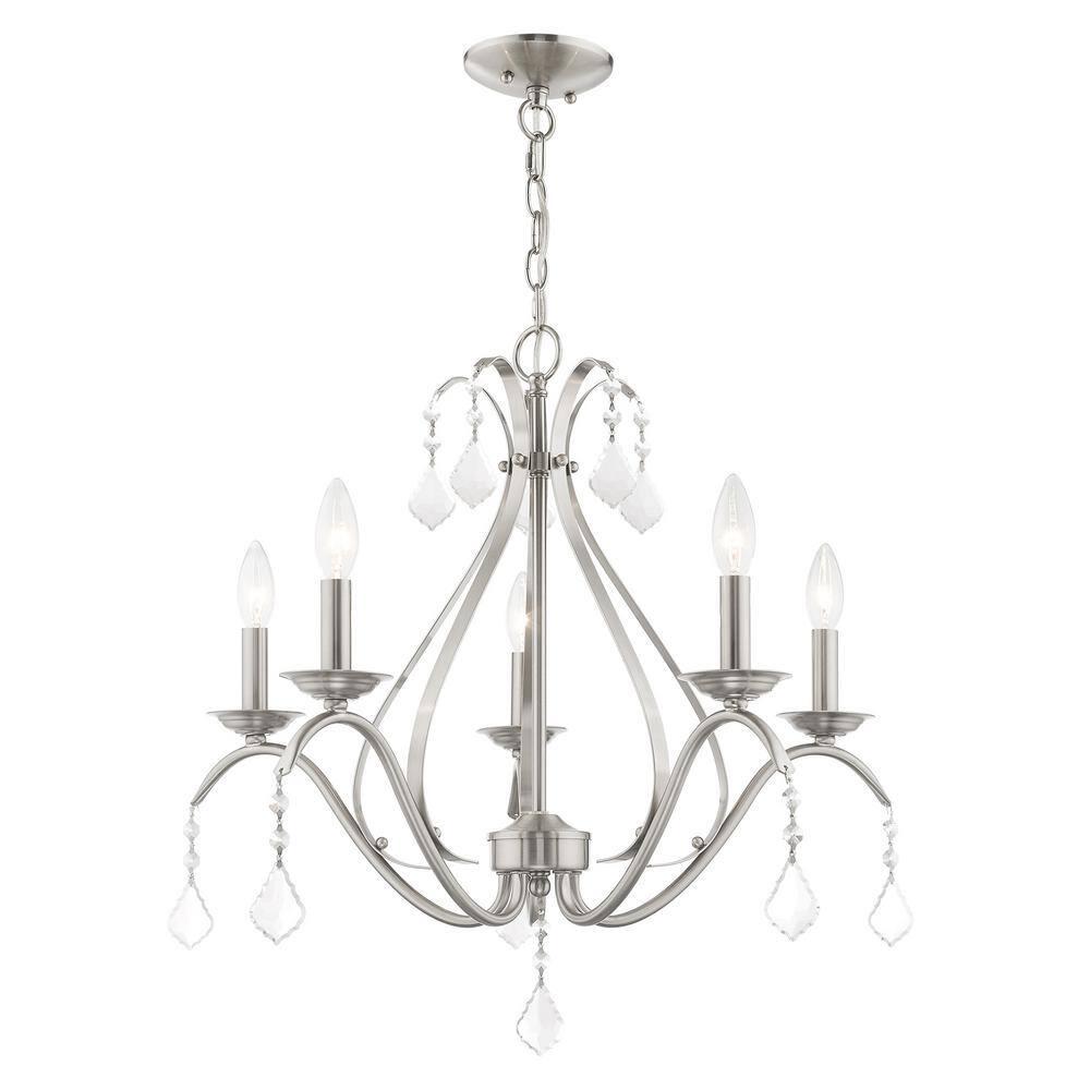 Livex Lighting Caterina 5 - Light Chandelier in  Brushed Nickel