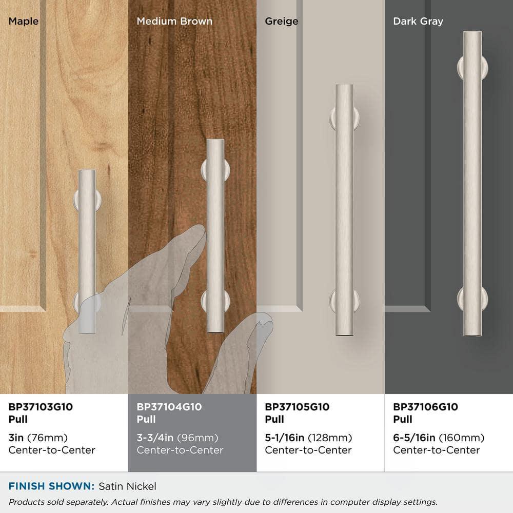 Amerock Everett 3-3/4 inch (96mm) Center-to-Center Satin Nickel Cabinet Pull
