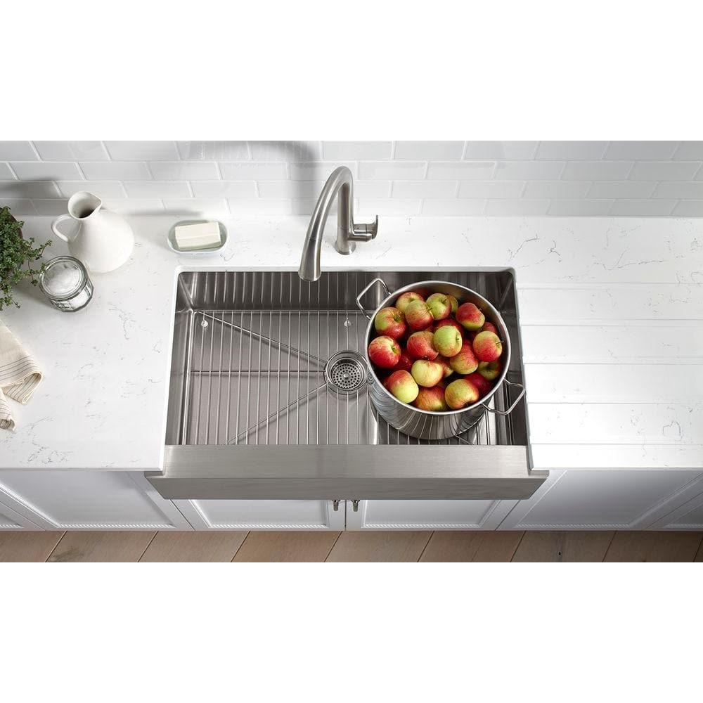 Strive 36" Stainless Steel Farmhouse Undermount Single-Bowl Kitchen Sink