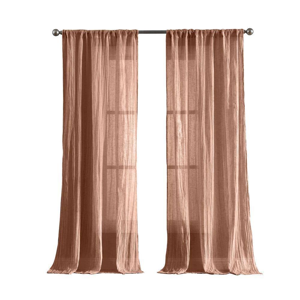 Solid Semi-Sheer Curtain Panels (Set of 2)