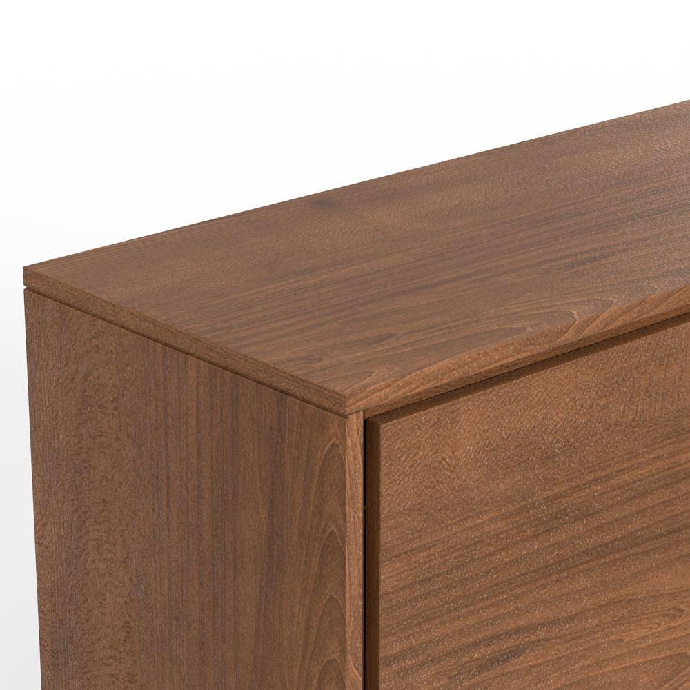Simpli Home Lowry 60"W Solid Wood Modern Industrial 2-Door Sideboard Buffet with 3 Center Drawers