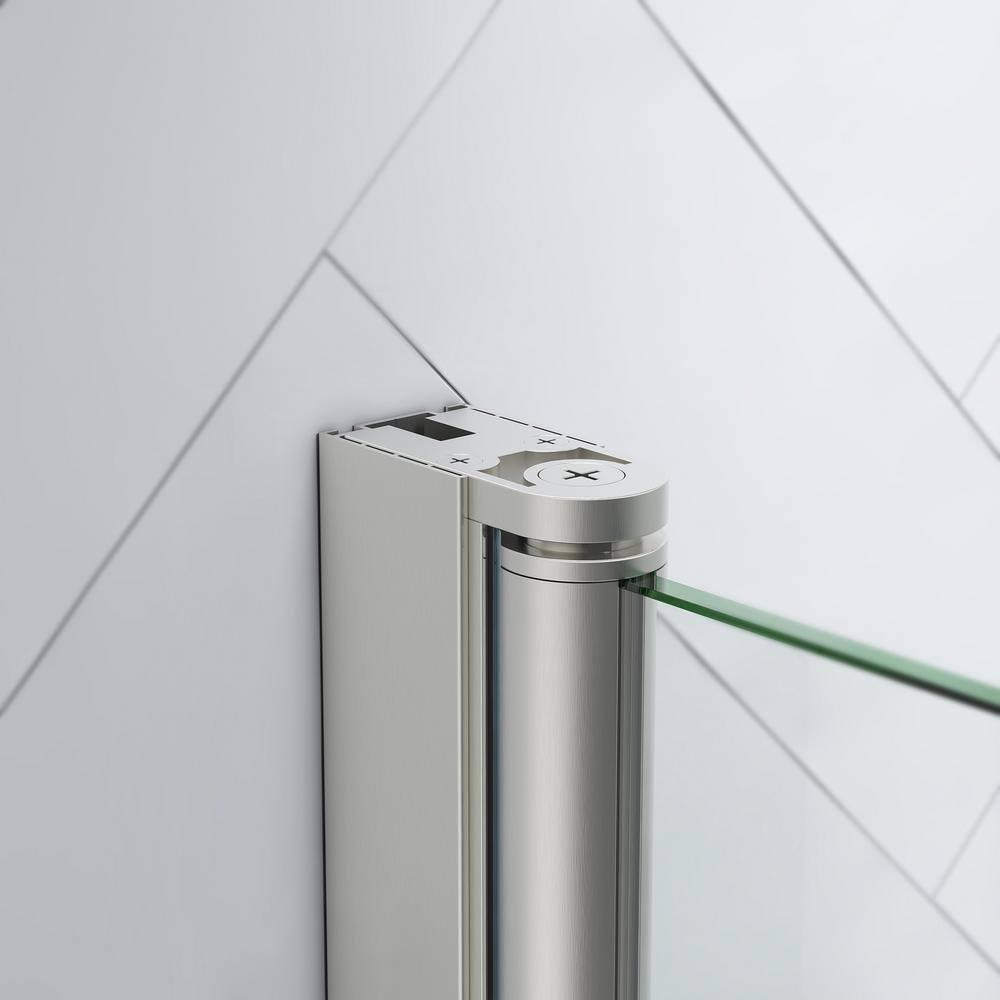 Endless Pasadena 40" W x 72" H Corner Frameless Shower Kit, Door, Panel, Base, Shelves