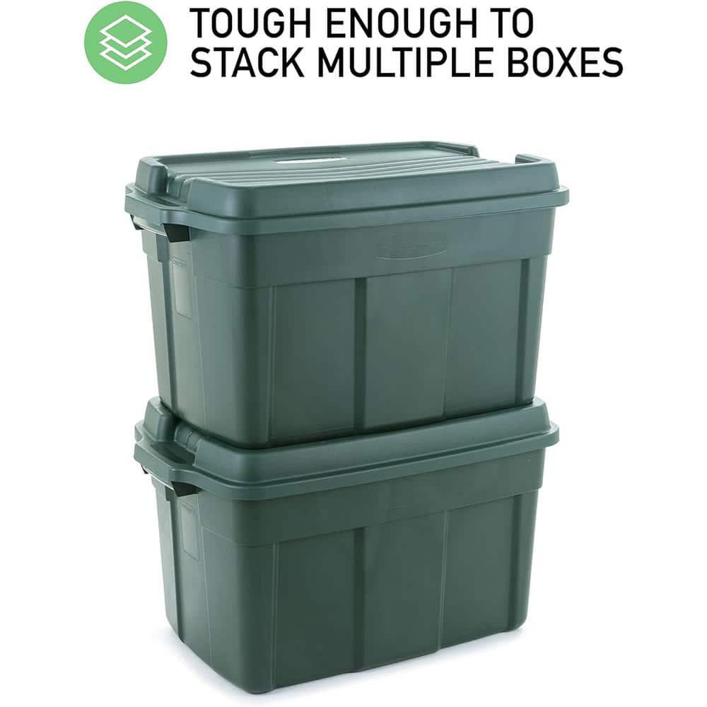 Rubbermaid Rubbermaid Ecosense High-Top Storage Containers, 37 Gal, 3 Pack, Recycled Materials