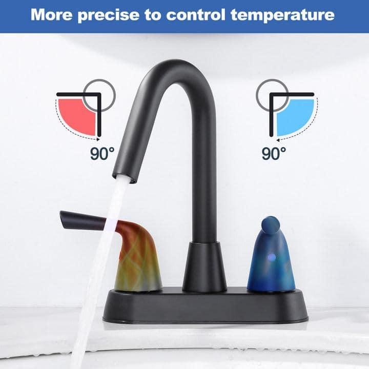 Centerset 2-handle Bathroom Faucet with Drain Assembly