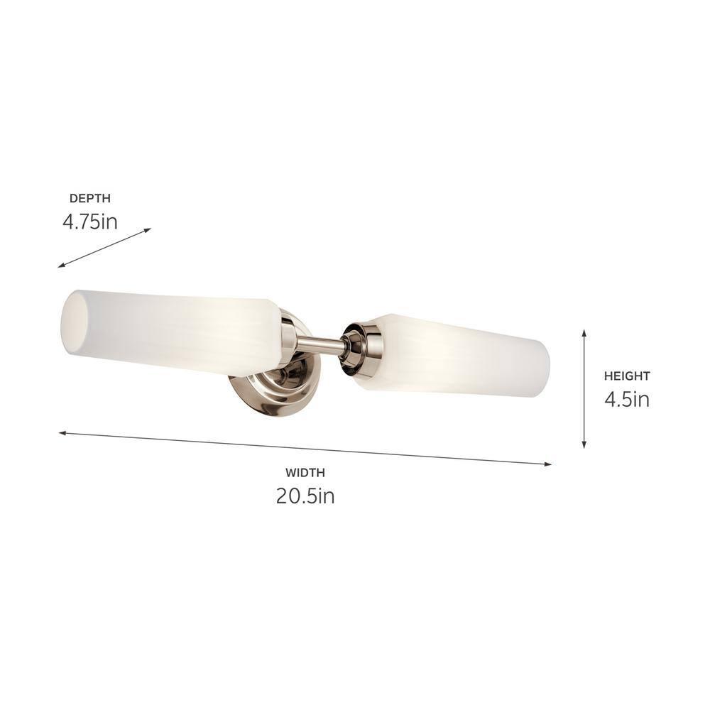 Kichler Lighting Truby 2 - Light Vanity in  Polished Nickel