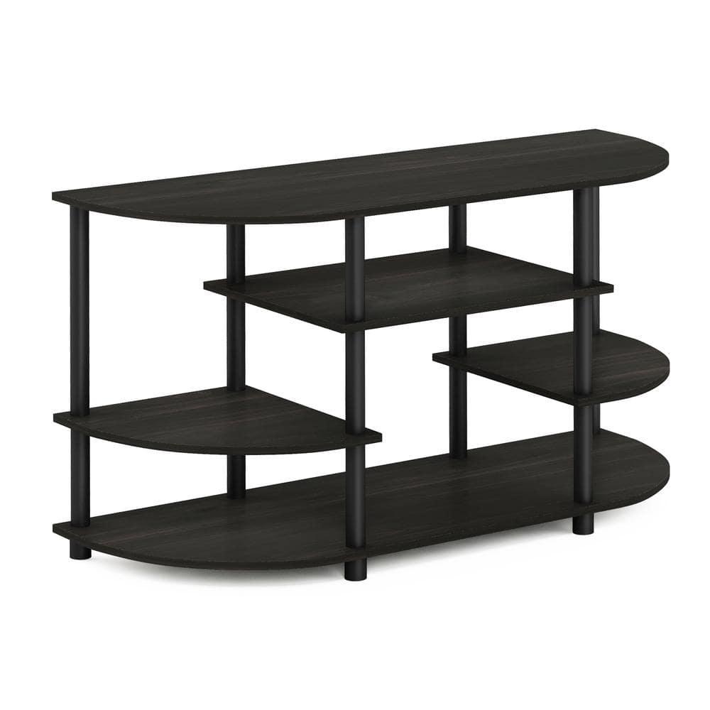 Furinno Simple Design TV Stand for TVs up to 44" Console Table Media Entertainment Center Bookcase Shelves for Living Room,Espresso