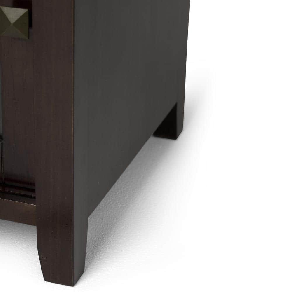 Simpli Cosmopolitan Wood 48"W TV Media Stand For TVs upto 50" in Mahogany Brown