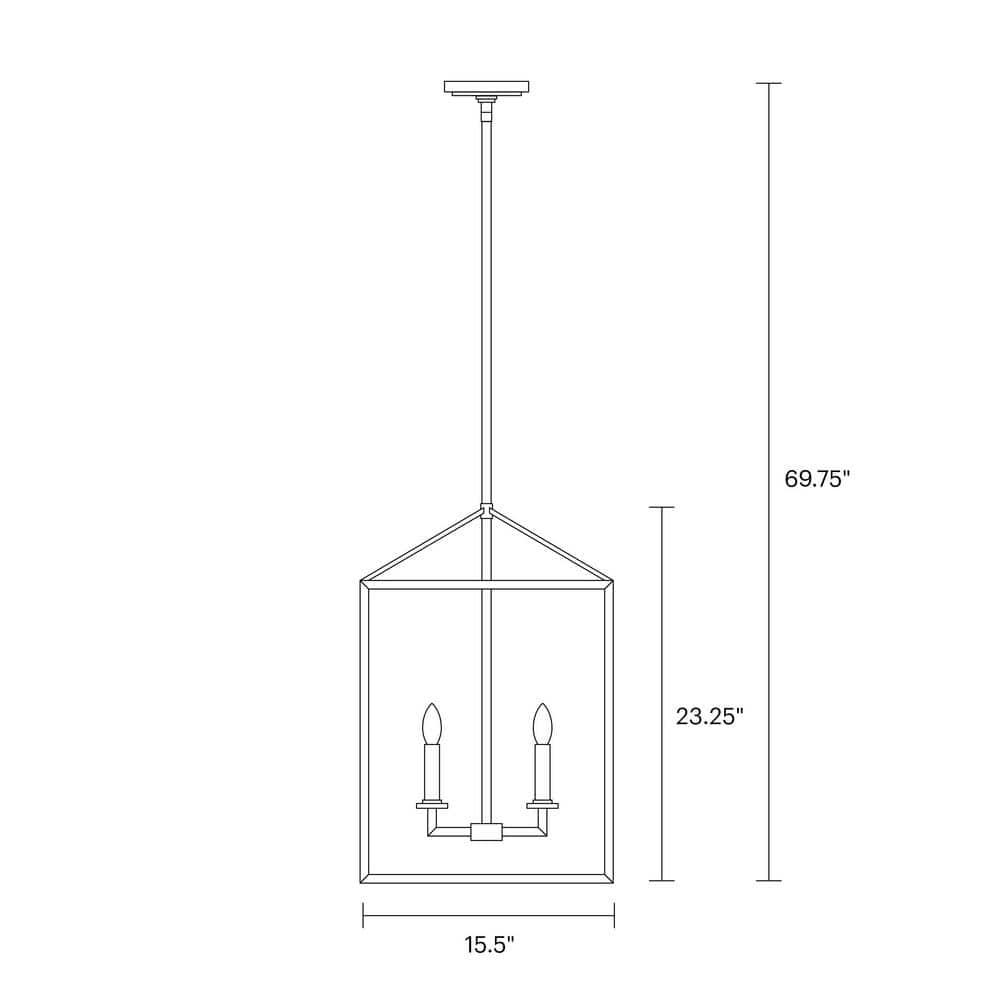 Lucius Pendant Light - Black / 15.5"W