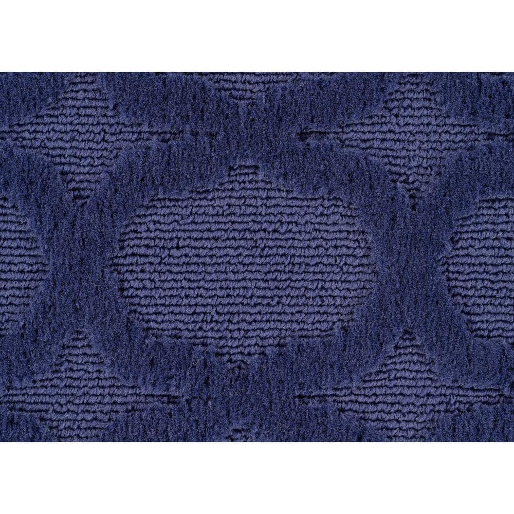 Garland Rug Garden Trellis Polypropylene Navy Square Indoor/Outdoor Area Rug, 6' x 6'