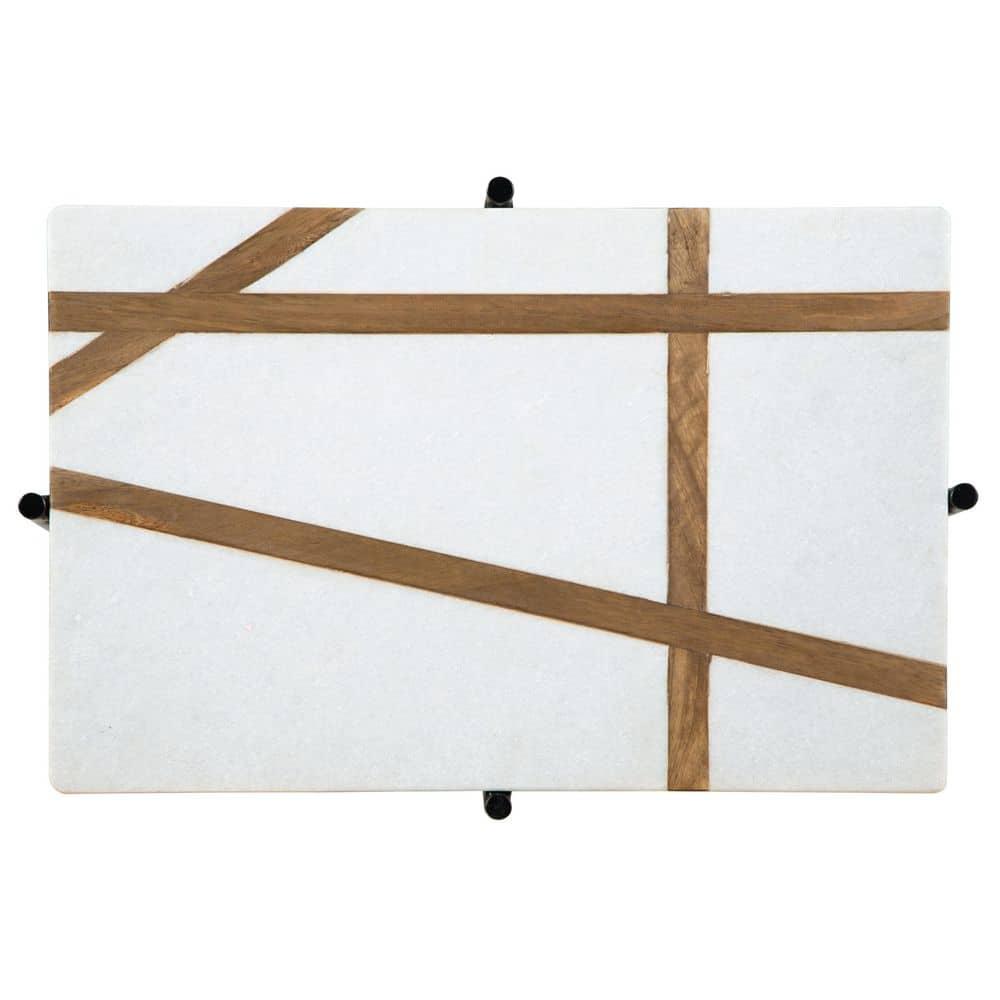 17 Stories Lajoy Marble Top End Table