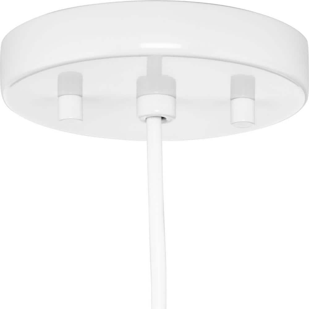 Progress Lighting Perimeter 1-Light Pendant, Steel, White Finish, Open Shade: Iconic modern design for mid-century and contemporary interiors.