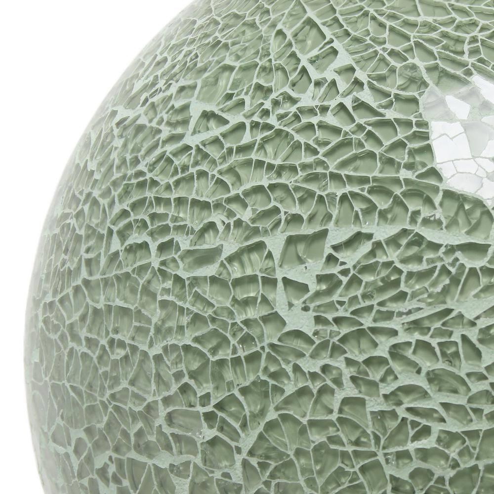 Creekwood Home 8" Crystal Mosaic Patchwork Dome Table Lamp, for Entryway, Living Room, Nightstand, Counter, Bookshelf, Sage Green