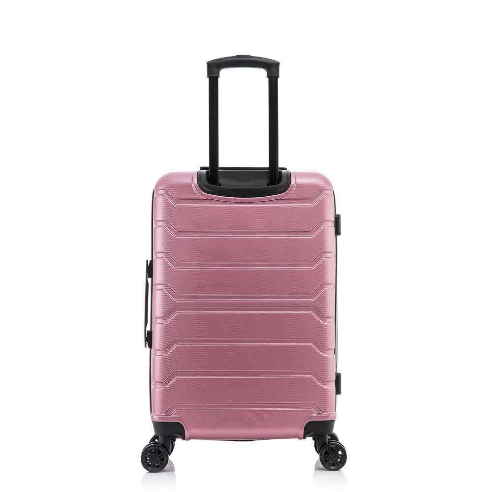 InUSA Trend 24" Hardside Lightweight Luggage with Spinner Wheels, Handle, and Trolley, Rose Gold