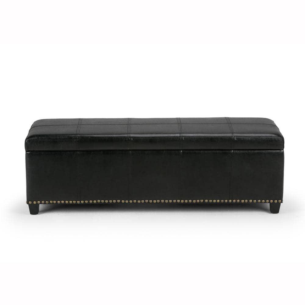 Simpli Home Kingsley Upholstered Ottoman