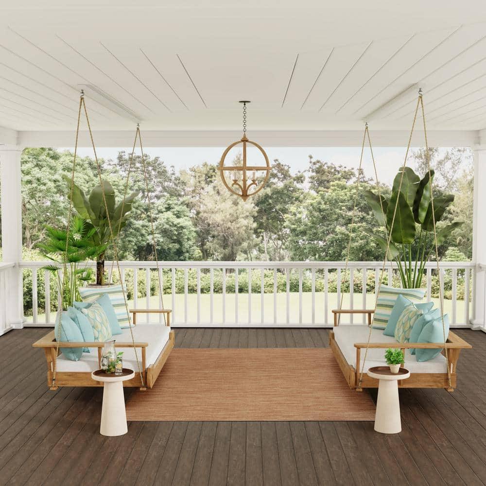 Nourison Essentials Easy Care Indoor Outdoor Area Rug - Rust 9' x 12'