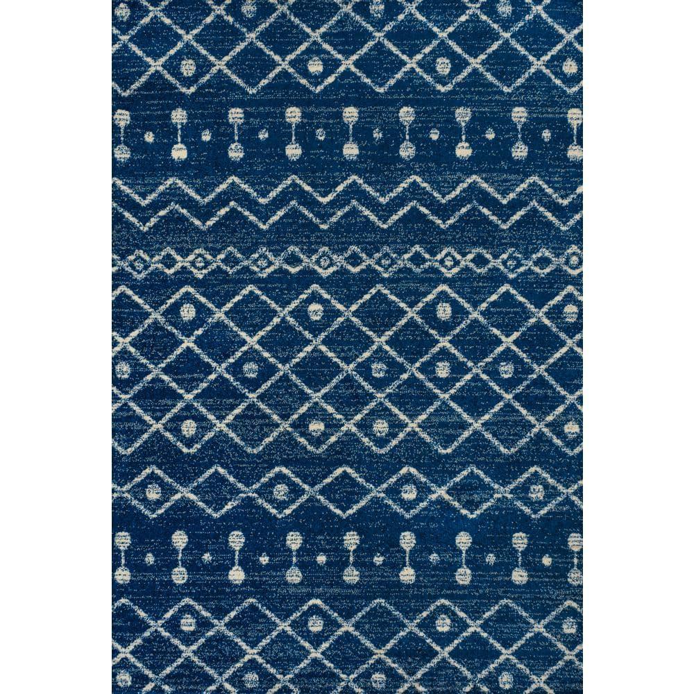 JONATHAN Y Aksil Moroccan Beni Souk Navy/Cream 8 ft. x 10 ft. Area Rug