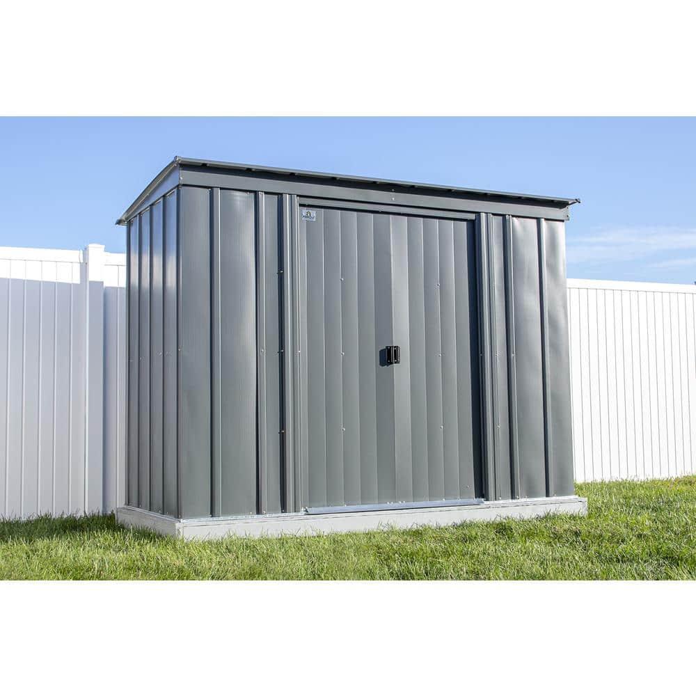 Arrow 8 ft. W x 4 ft. D Galvanized Steel Vertical Storage Shed