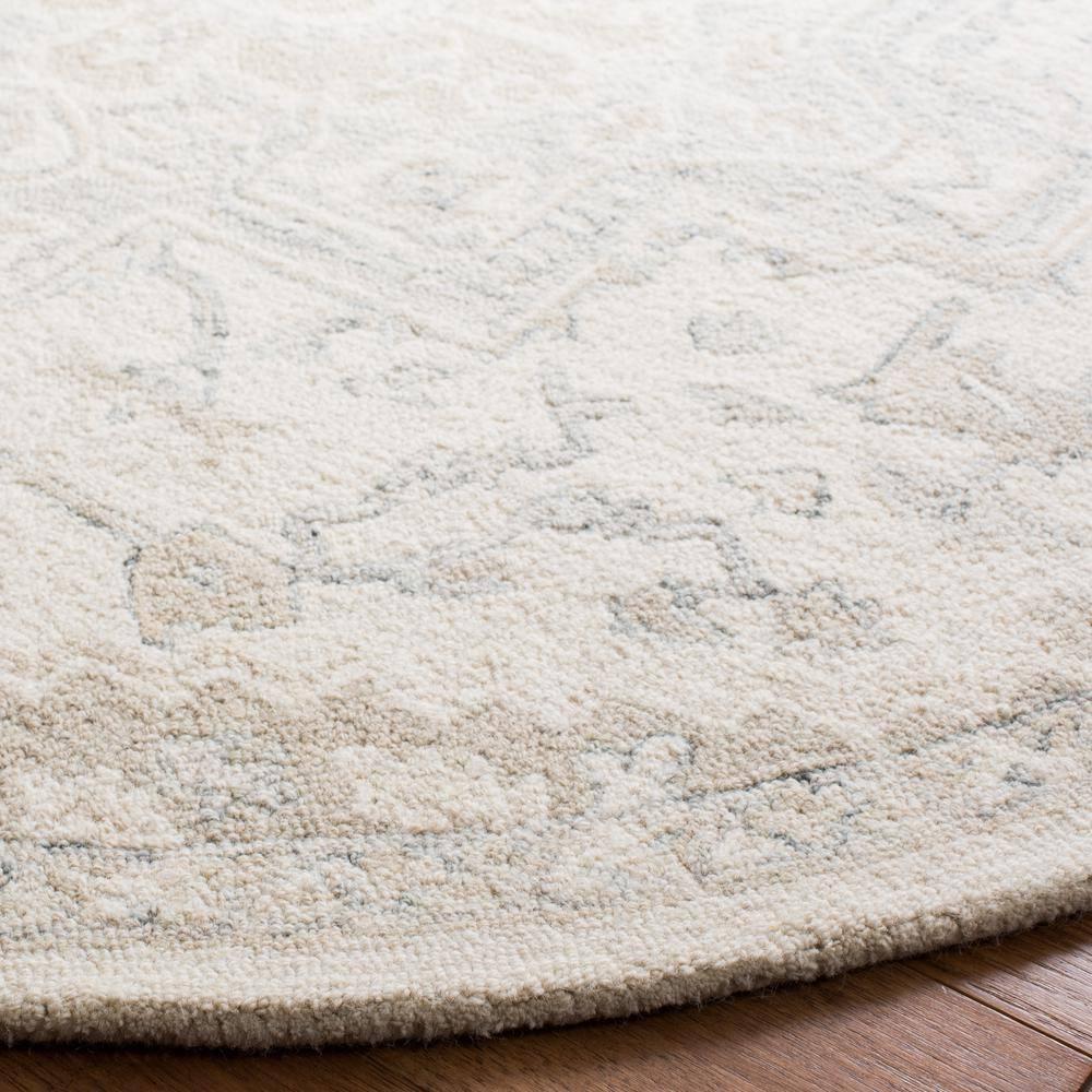 Micro-Loop MLP503 Hand Tufted Indoor Accent Rug - Ivory/Beige - 3' Round - Safavieh